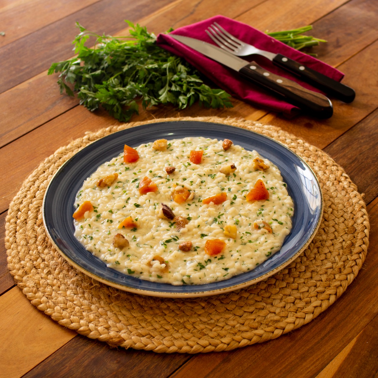 Risoto de Damasco & Castanhas Caramelizadas The Market l